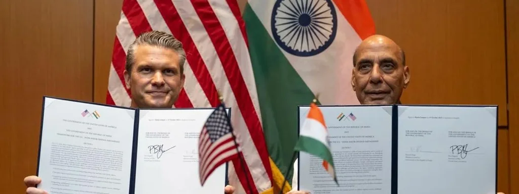 Featured image for: US and India sign 10-year defense pact for interoperability and intelligence sharing US and India sign 10-year defense pact for interoperability and intelligence sharing