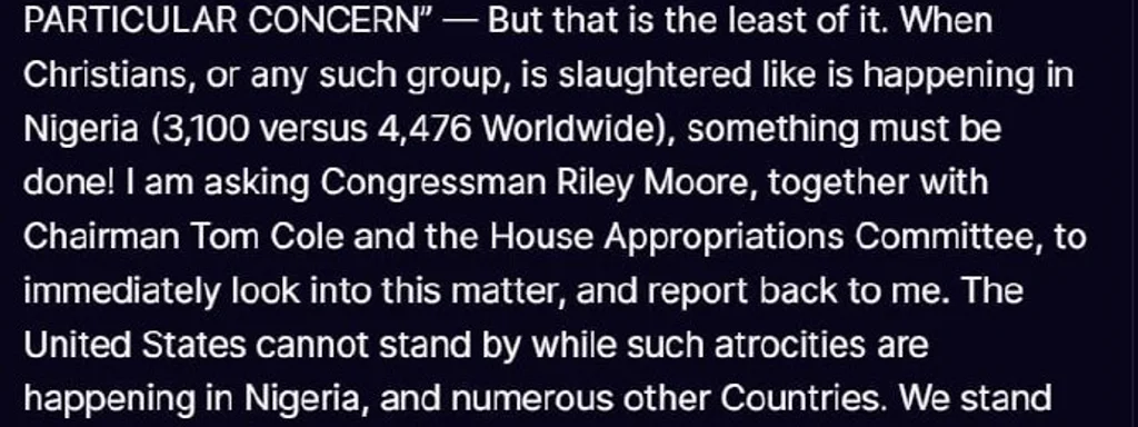 Trump designates Nigeria a 'Country of Particular Concern' over Christian killings