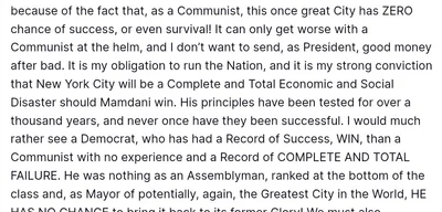 Trump warns of NYC funding cuts if 'Communist' Mamdani wins, endorses Cuomo