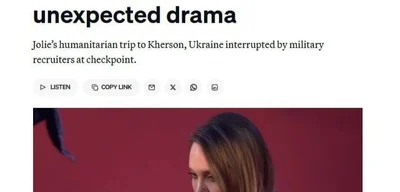 Angelina Jolie enters Ukraine for humanitarian visit without notifying officials