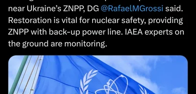 Technicians begin repairing Ferosplavna-1 power line near ZNPP