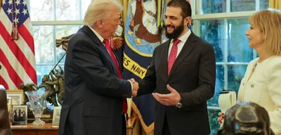 Syrian Interim-President Ahmed al-Sharaa meets US President Donald Trump