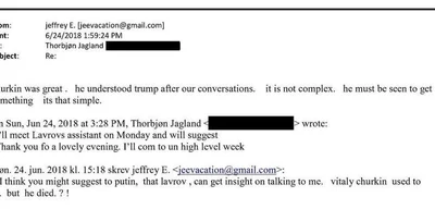 Jeffrey Epstein offers to help Trump with Russia, prefers Lavrov