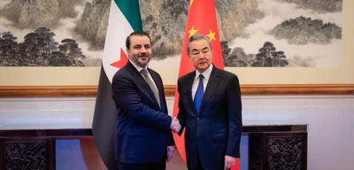 Syrian Foreign Minister Asaad al-Shaibani meets with Wang Yi