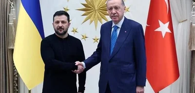 Ukrainian President Volodymyr Zelensky meets Turkish President Erdoğan