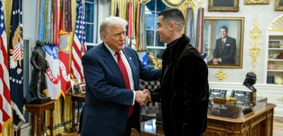 Cristiano Ronaldo meets U.S. President Donald Trump in Oval Office