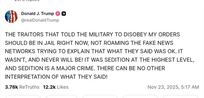 Trump calls for jail time for military officials who disobeyed orders