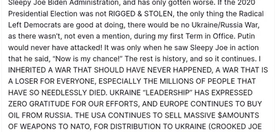 Trump criticizes Ukraine leadership for lack of gratitude and Europe buying Russian oil