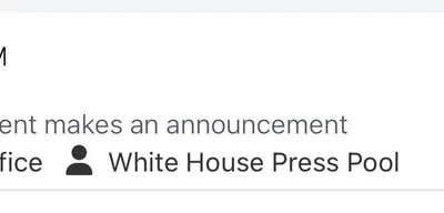 US President Donald Trump to make announcement at 2:30 PM Wednesday