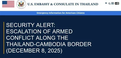 U.S. State Department warns citizens to avoid travel near Thailand-Cambodia border