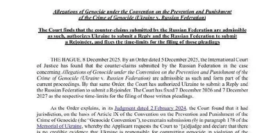 International Court of Justice accepts Russia's counterclaim against Ukraine