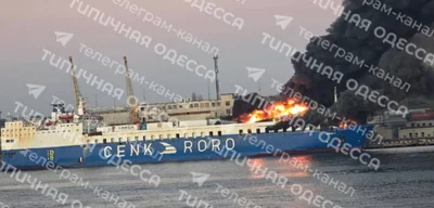 Iskander missile strike reportedly targets port of Odessa, cargo ship on fire