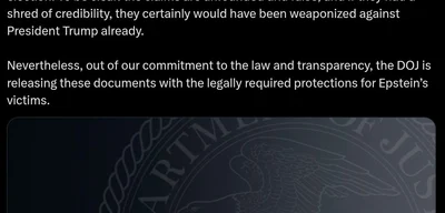 Department of Justice releases nearly 30,000 pages of Epstein documents