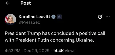 White House reports positive call between Trump and Putin on Ukraine