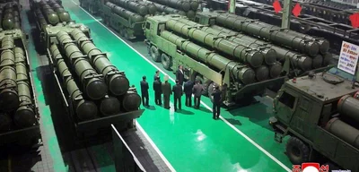 Kim Jong Un inspects munitions factory producing 600mm KN-25 rocket systems
