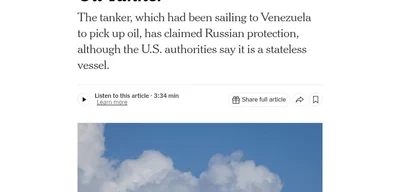 Russia Requests U.S. to Halt Pursuit of Fleeing Oil Tanker