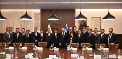 Israeli Prime Minister Benjamin Netanyahu meets with Japanese MPs in Jerusalem