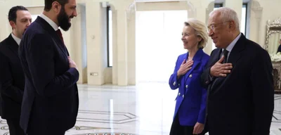 EU Commission President Ursula von der Leyen meets Syrian Interim-president Ahmed al-Sharaa