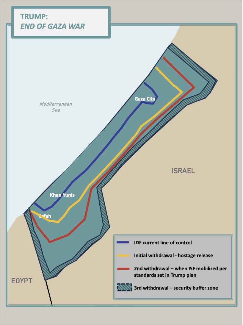 White House reveals Trump-Gaza peace plan details and map