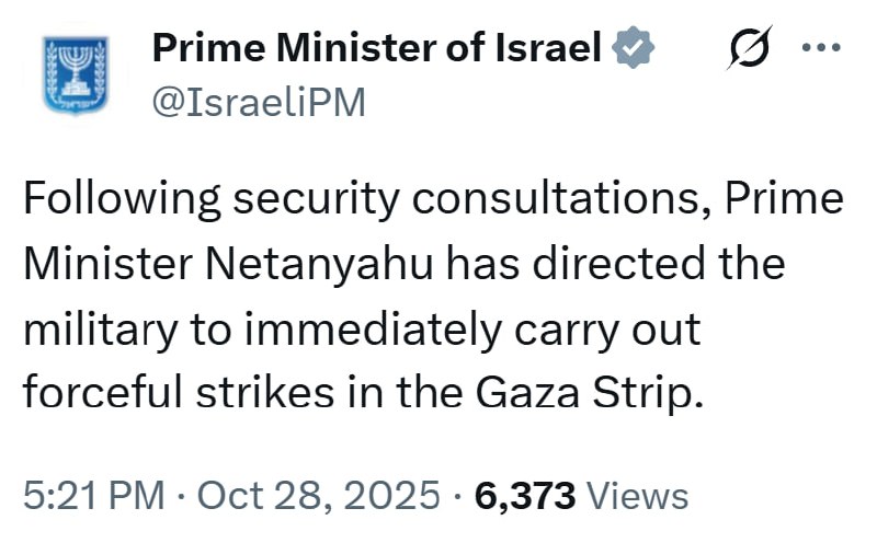 Netanyahu orders forceful strikes in the Gaza Strip