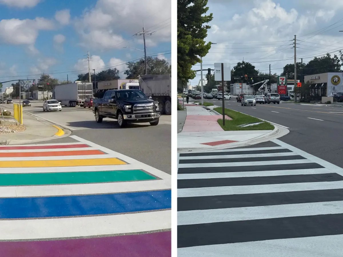 Orlando's LGBT Crosswalk Repainted: Mayor Calls It a 'Cruel Act'