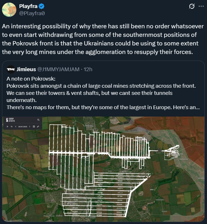 Ukrainian Forces May Utilize Underground Mines to Sustain Southern Frontlines