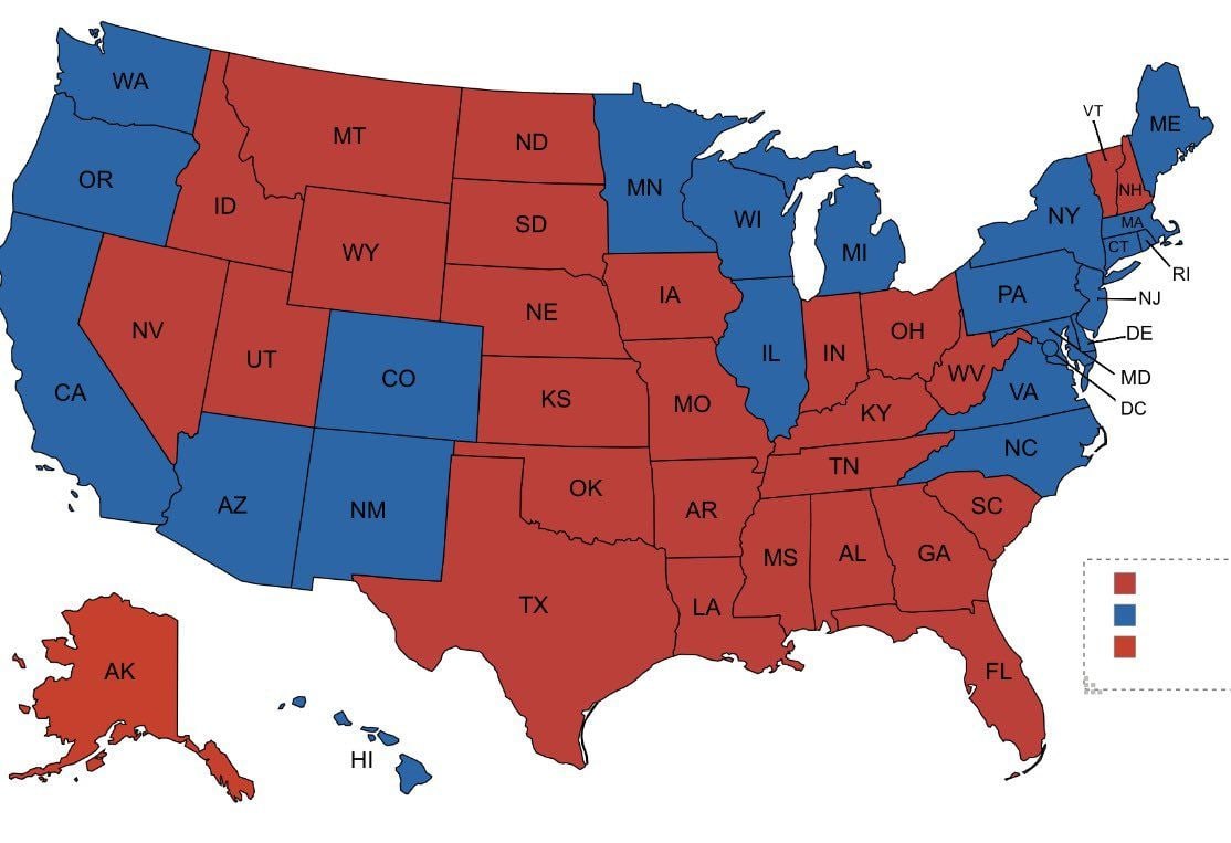 2028 Governors' Map Forecasts Unprecedented Political Polarization Across U.S.
