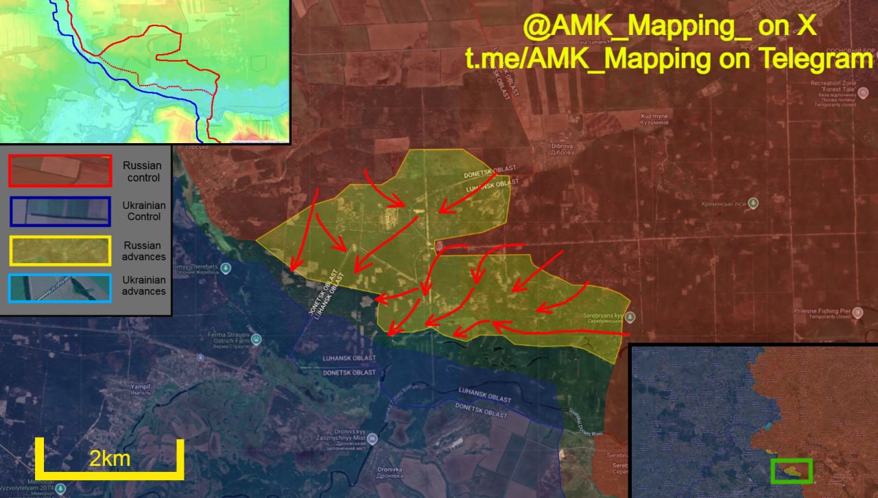 Russian Forces Captured Key Serebryansky Forest, Threatening Seversk