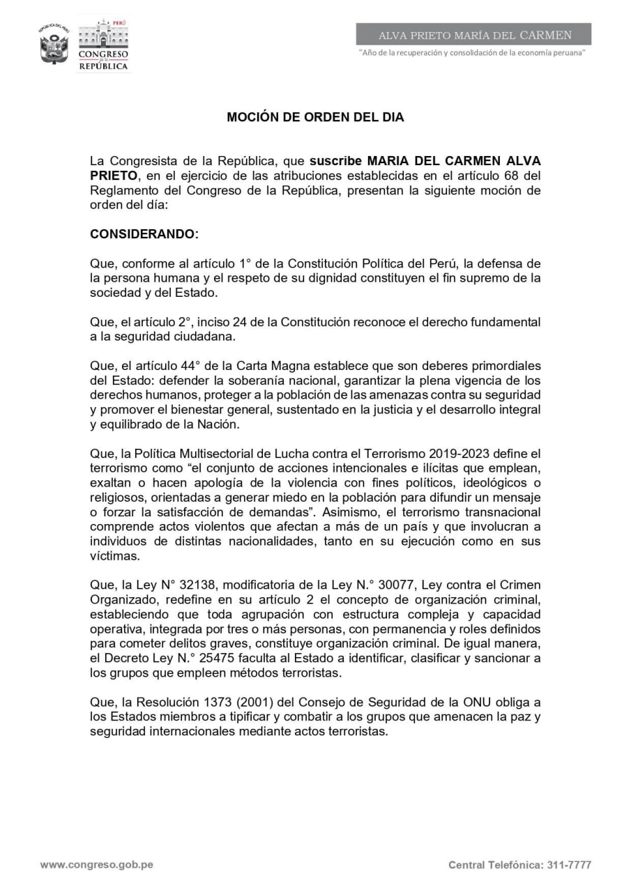 Peru Moves to Designate Maduro's Cartel as International Terrorists
