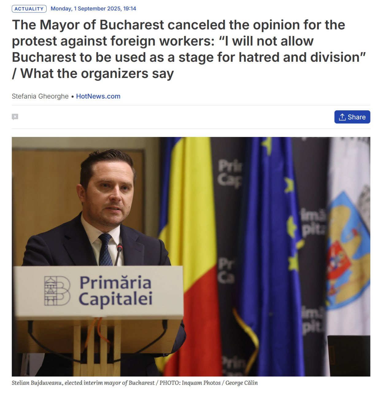 Bucharest Cancels Anti-Migration Protest Amid NGO Backlash