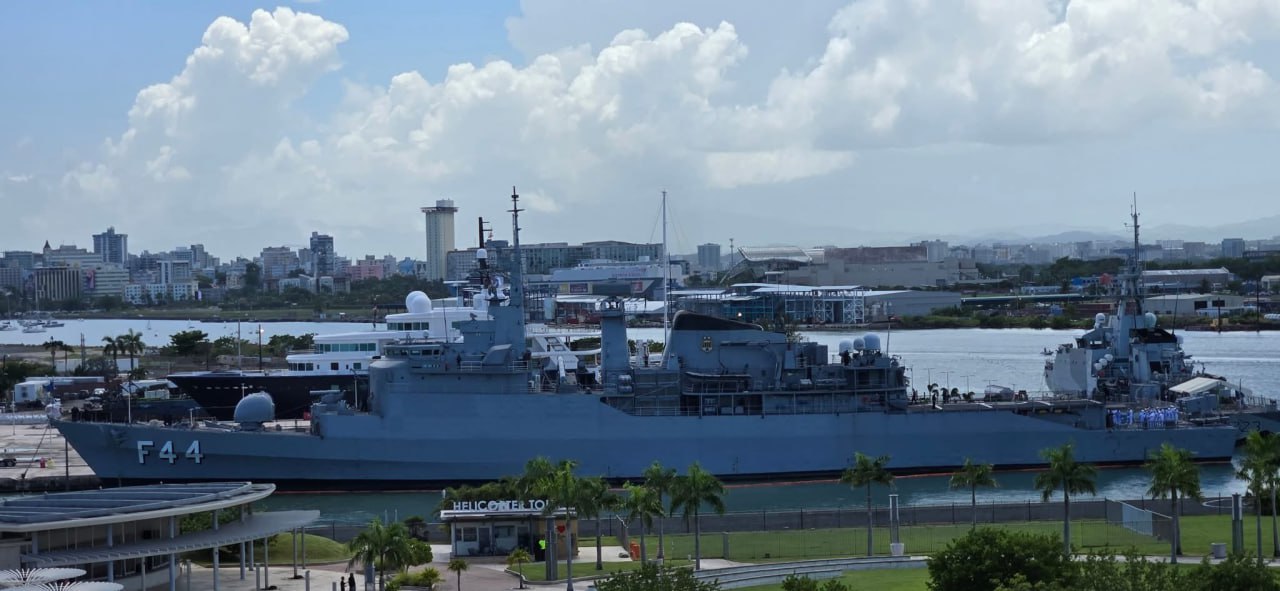 Brazilian Frigate and Royal Navy Ship Dock in Puerto Rico Today