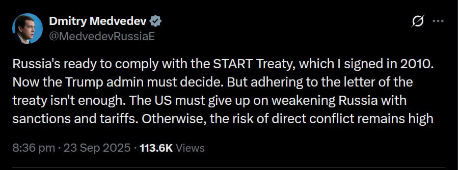 Russia seeks to reactivate New START Treaty suspended in 2023