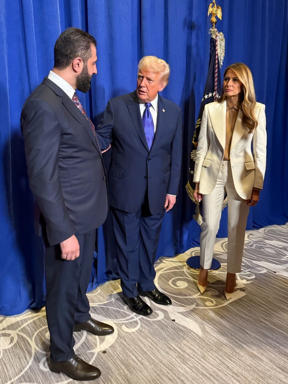 Syrian President Ahmed al-Sharaa meets with President Donald Trump