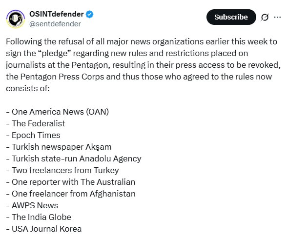Pentagon Press Corps now includes OAN, The Federalist, and others after access revocation