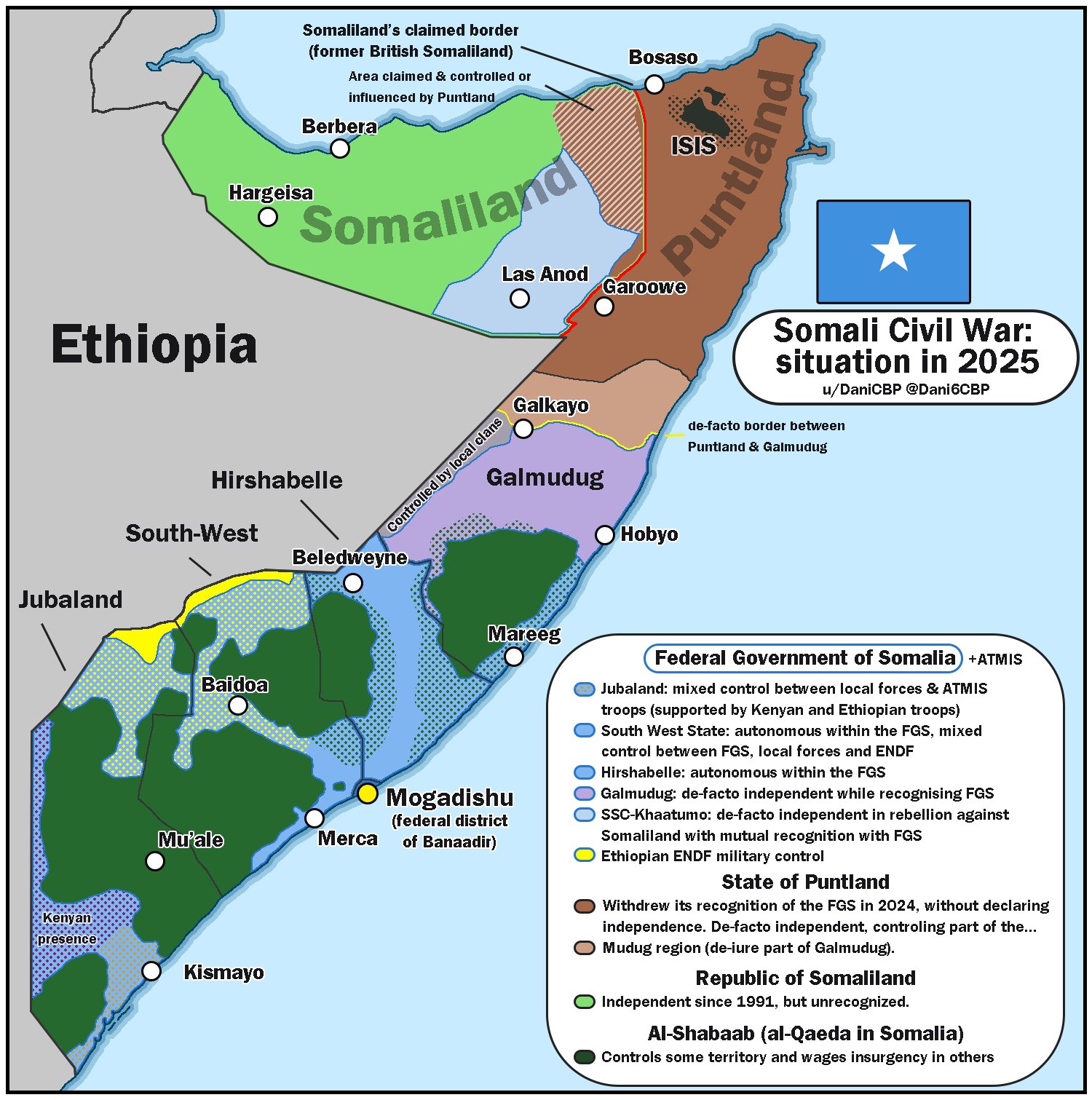Somaliland declares independence in 1991, establishes stable democracy