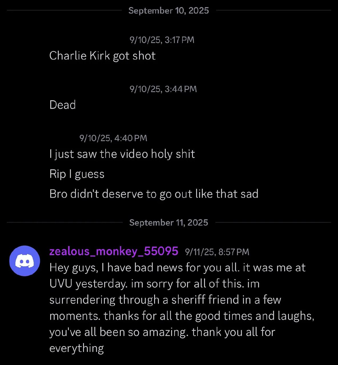 Tyler Robinson's text messages about killing Charlie Kirk released