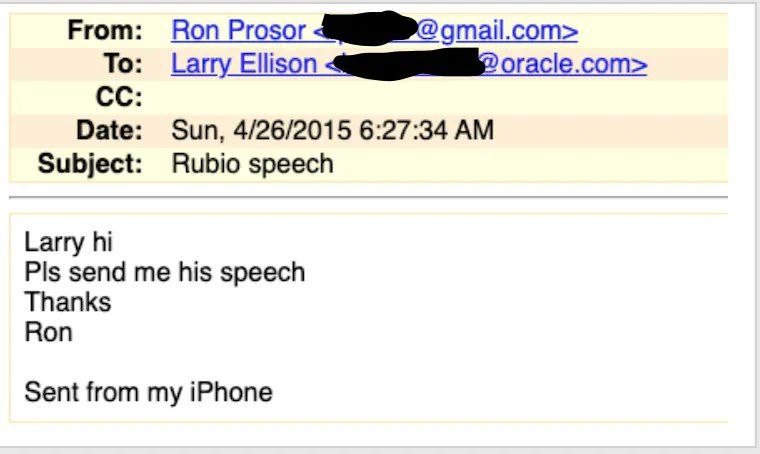 Larry Ellison vetted Marco Rubio’s loyalty to Israel in 2015