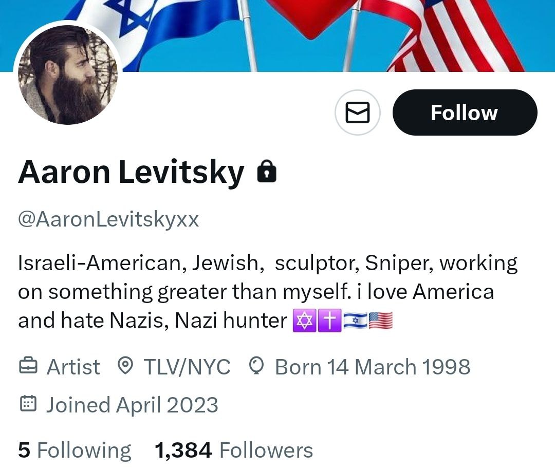 X refuses to suspend account of sniper Aaron Levitsky after death threats