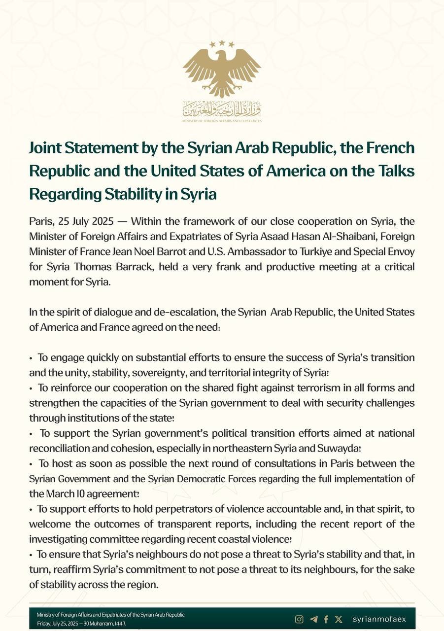 U.S., France, and Syria Forge New Path for Stability Amid Ongoing Crisis