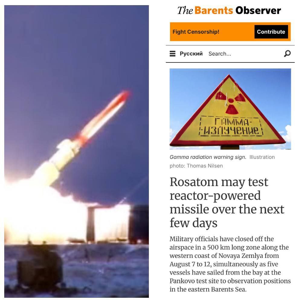 Russia Plans Nuclear-Powered Missile Test This Week, Escalating Global Tensions