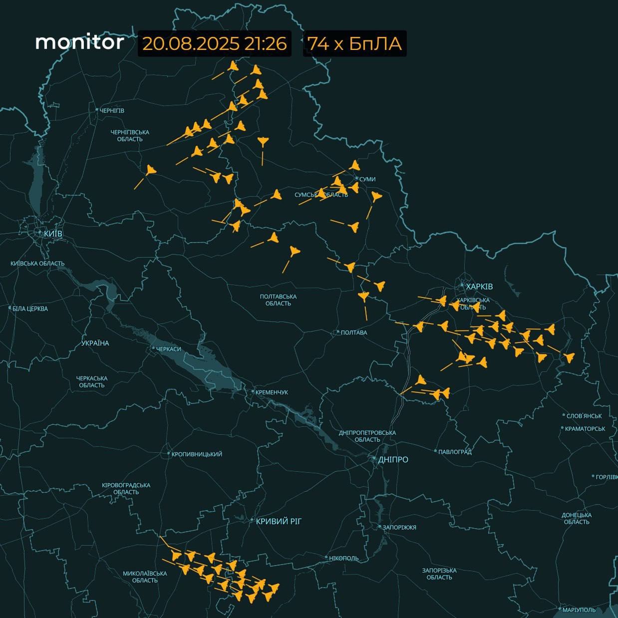 Breaking: Russia Launches 74-Drones Attack on Ukraine, Urgency Grows