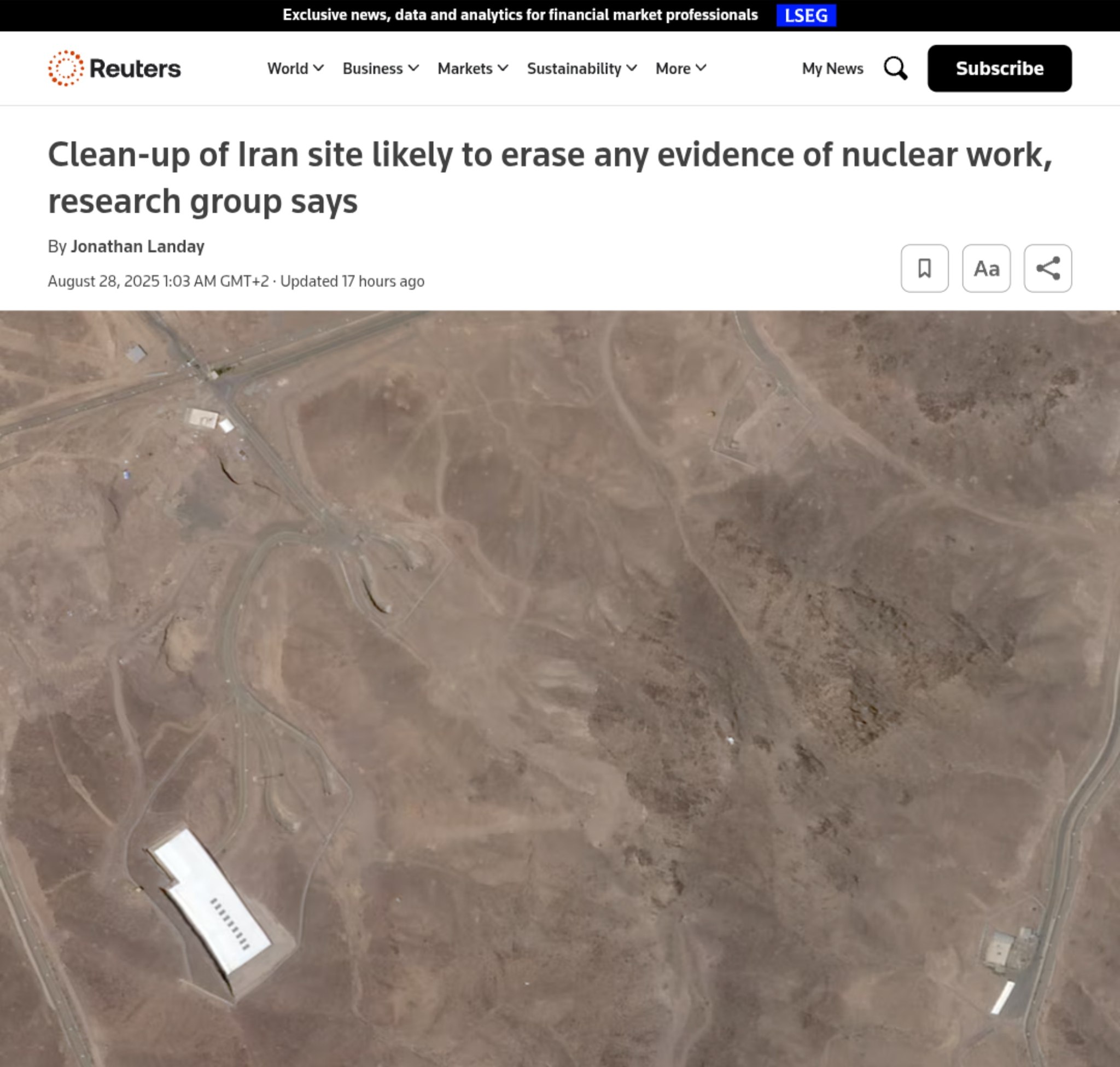 Iran Races to Clean Up Nuclear Site After Israeli Airstrikes