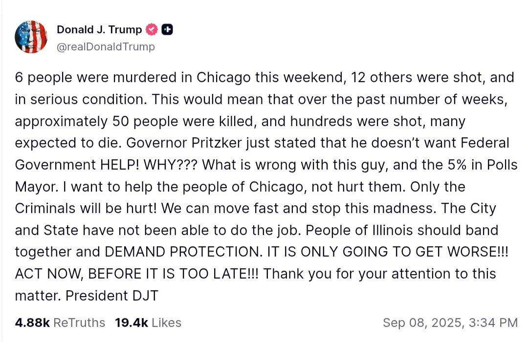 Trump Urges Illinois Residents to Demand Protection from Crime
