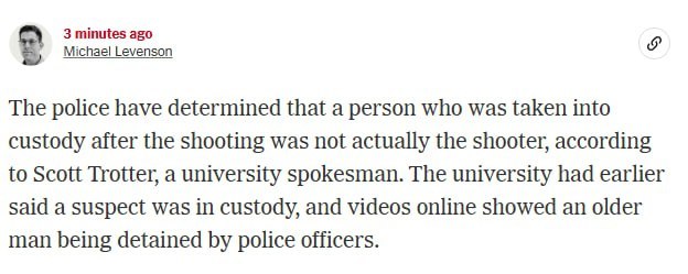 Police Clear Suspect in University Shooting, Search Continues