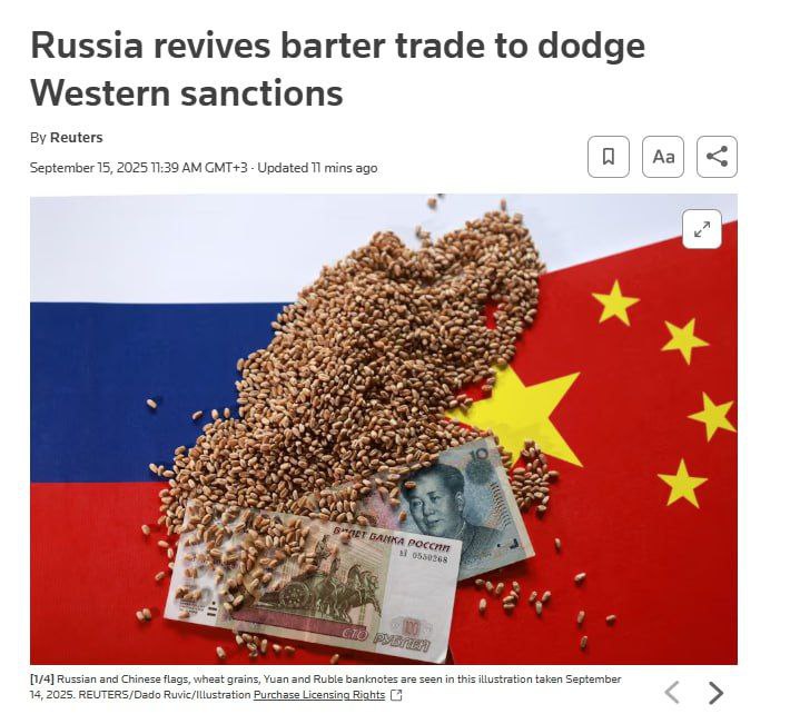 Russia revives barter trade, exchanging wheat for Chinese cars