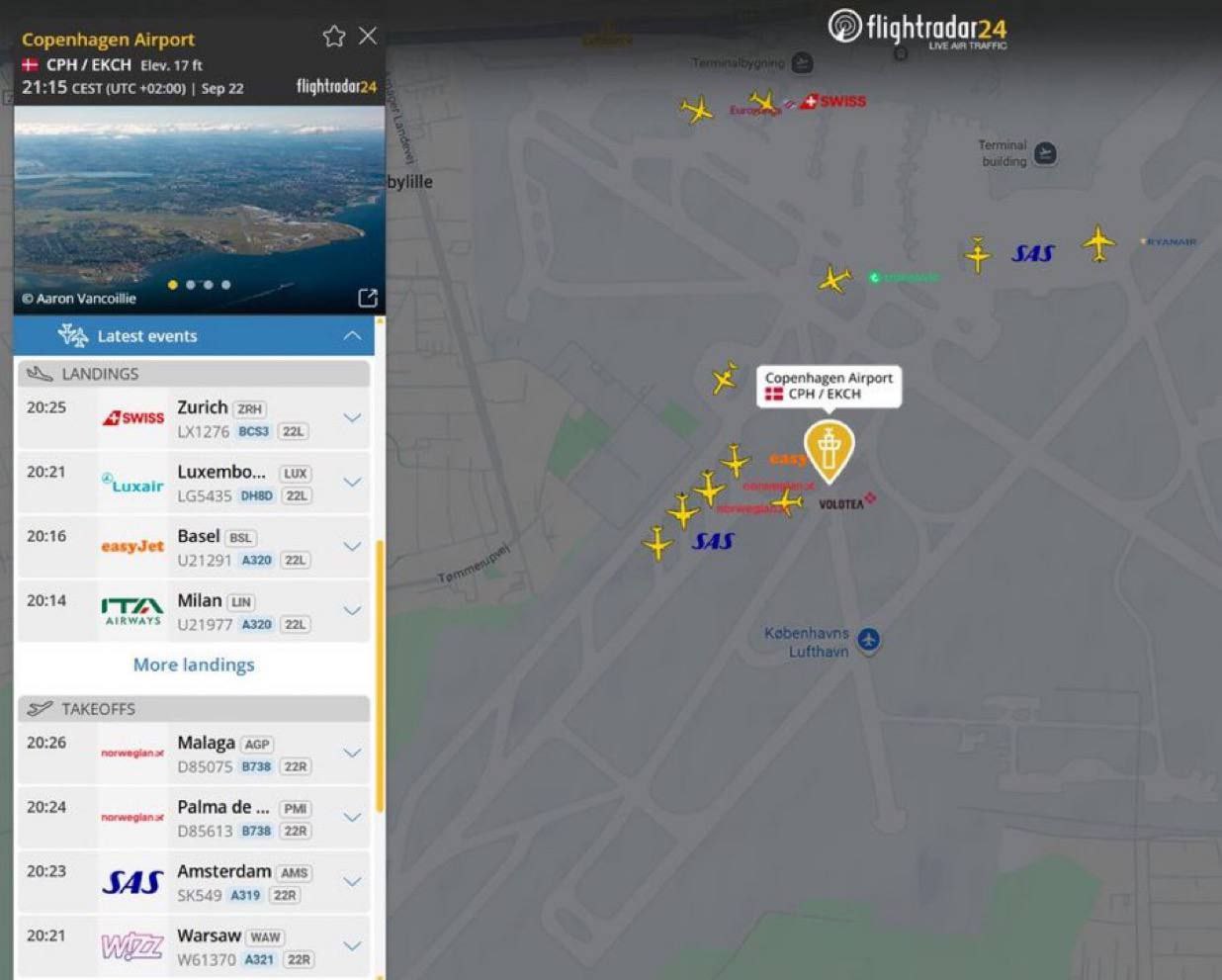 All flights halted at Copenhagen Airport due to drone sightings