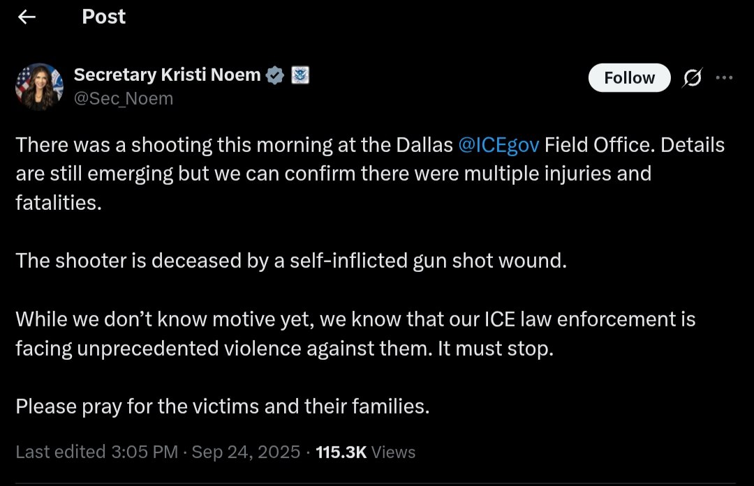 Shooting at Dallas ICE Field Office leaves multiple injuries and fatalities