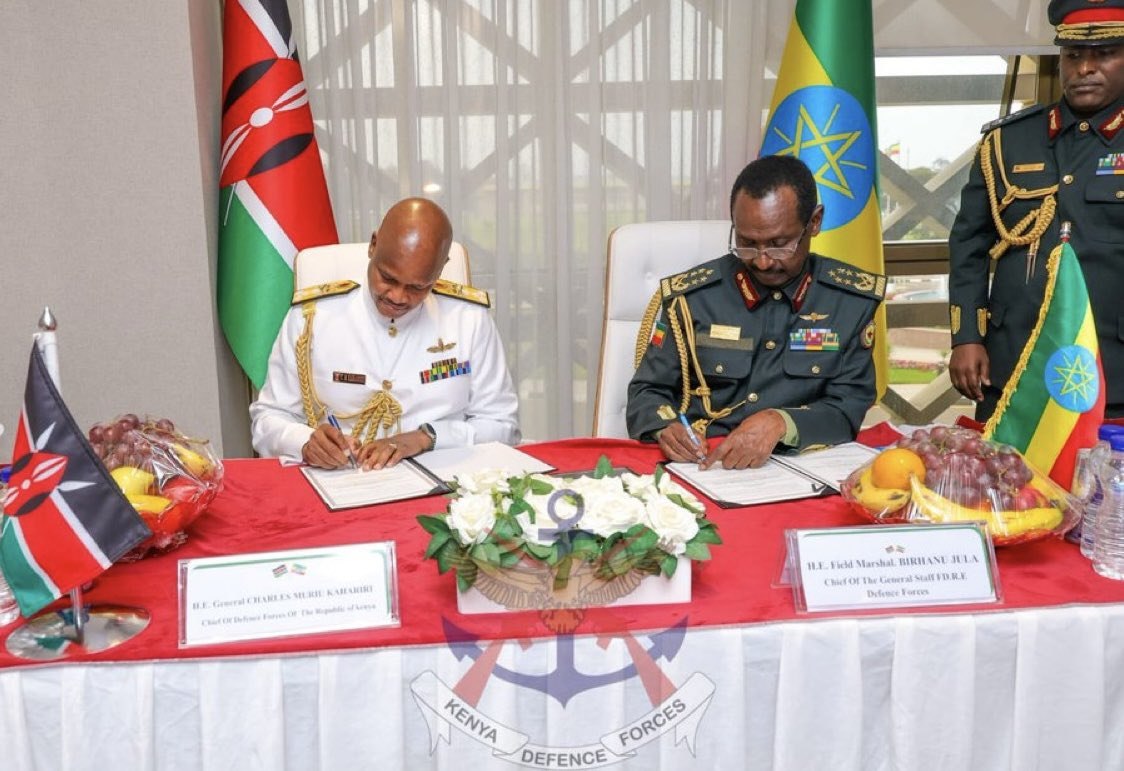 Kenya signs defense cooperation deal with Ethiopia in Addis Ababa