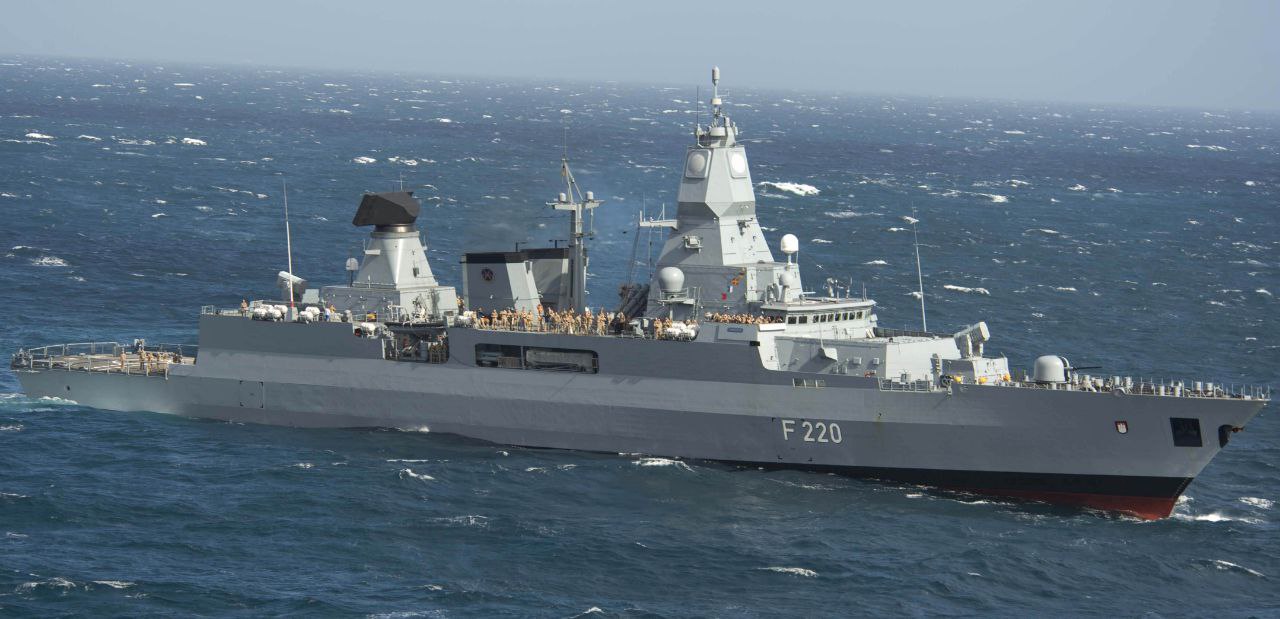 Germany's FGS Hamburg docks in Copenhagen for EU summit air defense