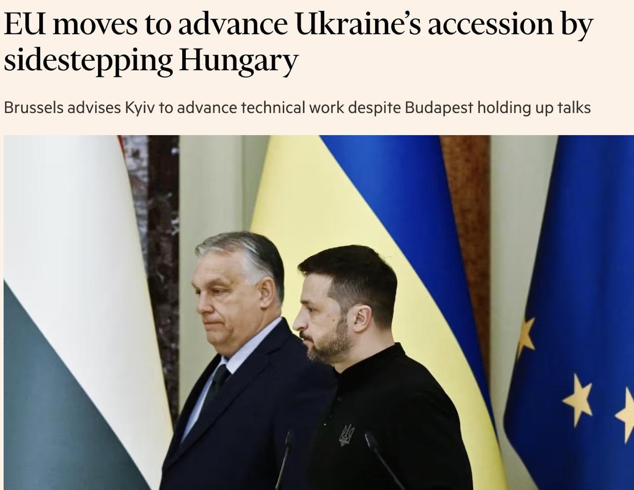 EU to advance Ukraine and Moldova accession talks despite Hungary's veto